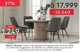 Skeidar Visby rundt spisebord tilbud