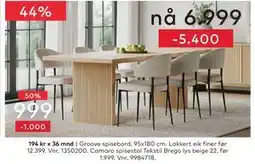 Skeidar Groove spisebord tilbud