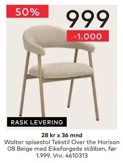 Skeidar Walter spisestol tilbud