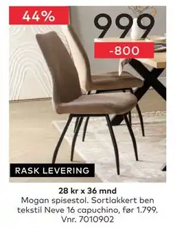 Skeidar Mogan spisestol tilbud