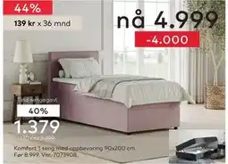 Skeidar Komfort 1 seng med oppbevaring tilbud
