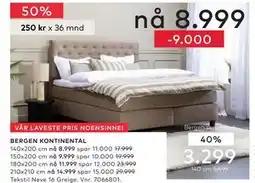 Skeidar BERGEN KONTINENTAL tilbud