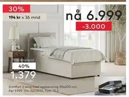 Skeidar Komfort 2 seng tilbud