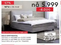 Skeidar OSLO KONTINENTAL tilbud