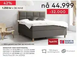 Skeidar SENSITIVE 1000 KONTINENTAL tilbud