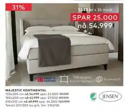 Skeidar MAJESTIC KONTINENTAL tilbud