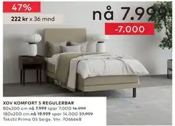 Skeidar XOV KOMFORT 5 REGULERBAR tilbud