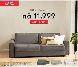 Skeidar Alex 3-seter sovesofa tilbud
