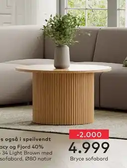 Skeidar Bryce sofabord tilbud
