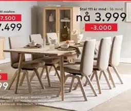 Skeidar Stressless Chilli (M) spisestol tilbud