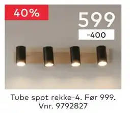Skeidar Tube spot rekke-4 tilbud