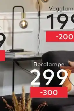 Skeidar Bordlampe sort tilbud