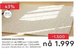 Skeidar HOBSON GULVTEPPE tilbud