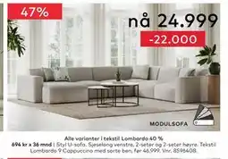 Skeidar Styl U-sofa tilbud