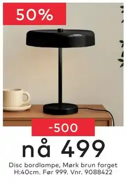 Skeidar Disc bordlampe tilbud