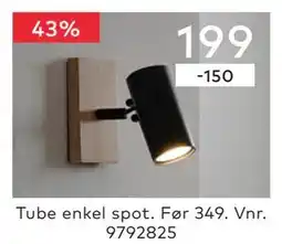Skeidar Tube enkel spot tilbud