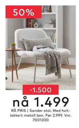 Skeidar Sander stol tilbud