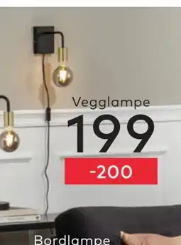 Skeidar Vegglampe tilbud
