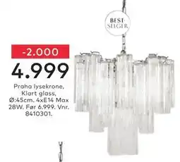 Skeidar Praha lysekrone tilbud