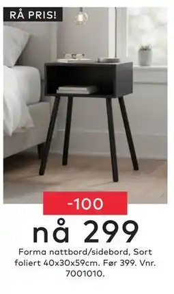 Skeidar Forma nattbord/sidebord tilbud