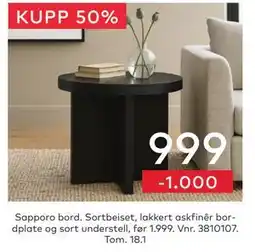 Skeidar Sapporo bord tilbud