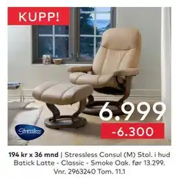 Skeidar Stressless Consul (M) Stol tilbud