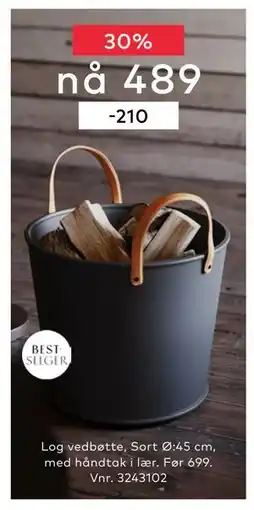 Skeidar Log vedbøtte tilbud