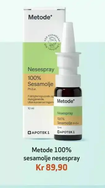 Apotek 1 Metode 100% sesamolje nesespray tilbud