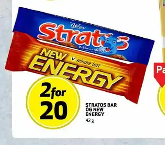 Bunnpris Stratosbar og new energy tilbud