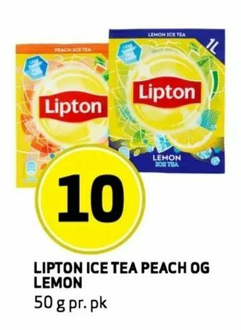 Bunnpris Lipton ice tea peach og lemon tilbud