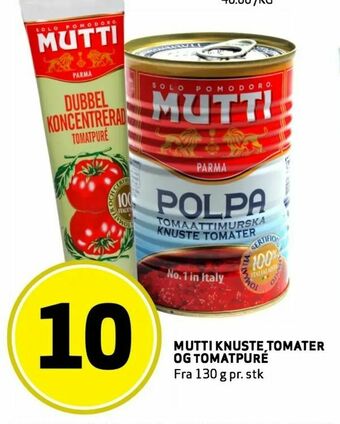 Bunnpris Mutti knuste.tomater og tomatpure tilbud