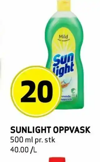 Bunnpris Sun light oppvask tilbud