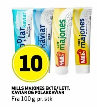 Bunnpris Mills majones ekte/ lett, kaviar og polarkaviar tilbud