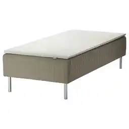 IKEA SkÅrer Rammemadrass med overmadrass, medium mørk beige/näsfjället hvit, 80x200 cm tilbud