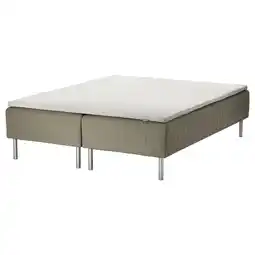 IKEA SkÅrer Rammemadrass med overmadrass, fast mørk beige/nisseholm hvit, 160x200 cm tilbud