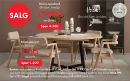 Fagmøbler Boston spisebord tilbud