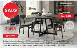 Fagmøbler Embla spisebord tilbud