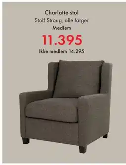 Fagmøbler Charlotte stol tilbud