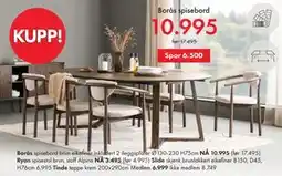 Fagmøbler Borås spisebord tilbud