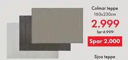 Fagmøbler Colmar teppe tilbud