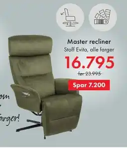 Fagmøbler Master recliner tilbud