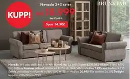Fagmøbler Nevada 2+3 seter tilbud