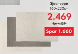 Fagmøbler Sjoa teppe tilbud