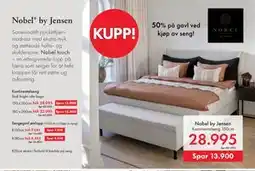 Fagmøbler Nobel by Jensen Kontinentalseng 150 cm tilbud