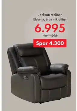Fagmøbler Jackson recliner tilbud