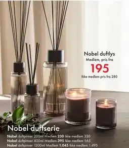 Fagmøbler Nobel duftserie, Medlemspris tilbud