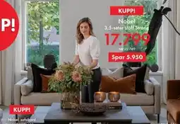 Fagmøbler Nobel 3,5-seter stoff Strong tilbud