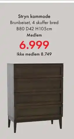 Fagmøbler Stryn kommode tilbud