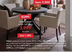 Fagmøbler Nobel spisestol m/arm, Stoff Strong tilbud