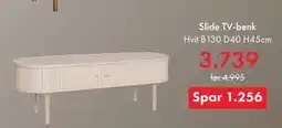 Fagmøbler Slide TV-benk tilbud